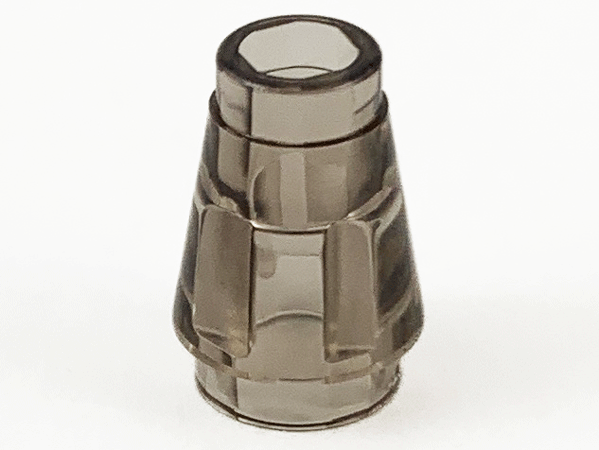 LEGO® los onderdeel Kegel in kleur Doorzichtig Zwart 4589b