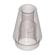 Plaatje in Gallery viewer laden, LEGO® los onderdeel Kegel in kleur Doorzichtig Zwart 4589b