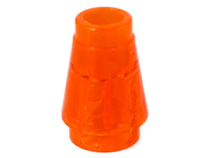 LEGO® los onderdeel Kegel Doorzichtig Neon Oranje 4589b