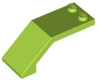 LEGO® los onderdeel Voorruit in kleur Limoen 6070