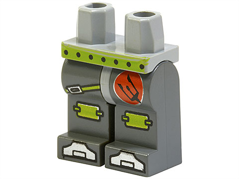 LEGO® Benen met Motief Licht Blauwachtig Grijs 970c85pb02