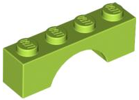Plaatje in Gallery viewer laden, LEGO® los onderdeel Steen Boog in kleur Limoen 3659