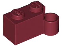 LEGO® los onderdeel Scharnier in kleur Donkerrood 3831