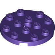 Plaatje in Gallery viewer laden, LEGO® los onderdeel Plaat Rond in kleur Donkerpaars 60474