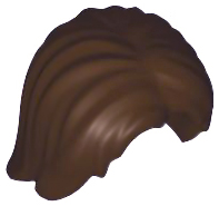 Plaatje in Gallery viewer laden, LEGO® los onderdeel Haar in kleur Donker Bruin 88283
