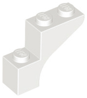 LEGO® los onderdeel Steen Boog in kleur Wit 88292