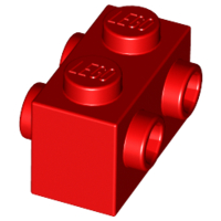 LEGO® los onderdeel Steen Aangepast in kleur Rood 52107
