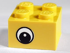 LEGO® los onderdeel Steen met Motief in kleur Geel 3003pb026