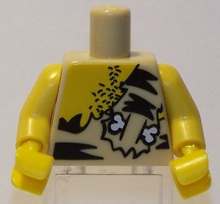 Plaatje in Gallery viewer laden, LEGO® los onderdeel Lijf met Motief Geelbruin 973pb0659c01