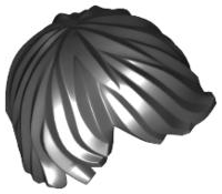 Plaatje in Gallery viewer laden, LEGO® los onderdeel Haar in kleur Zwart 87991