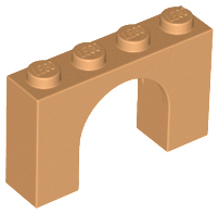 LEGO® los onderdeel Steen Boog in kleur Medium Noga 6182