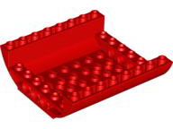 LEGO® los onderdeel Dakpan Gebogen in kleur Rood 54091
