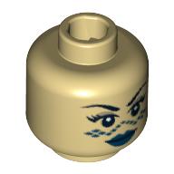 Plaatje in Gallery viewer laden, LEGO® los onderdeel Hoofd in kleur Geelbruin 3626bpb0410