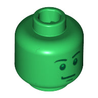 Plaatje in Gallery viewer laden, LEGO® los onderdeel Hoofd in kleur Groen 3626pb0403