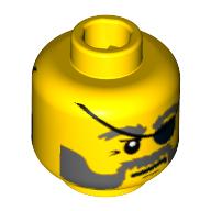 Plaatje in Gallery viewer laden, LEGO® los onderdeel Hoofd in kleur Geel 3626pb0399