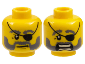 LEGO® los onderdeel Hoofd in kleur Geel 3626pb0399