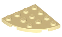 LEGO® los onderdeel Plaat Rond in kleur Geelbruin 30565