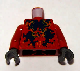 LEGO® los onderdeel Lijf met Motief Donkerrood 973pb0621c01