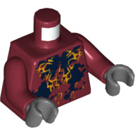 LEGO® los onderdeel Lijf met Motief Donkerrood 973pb0621c01