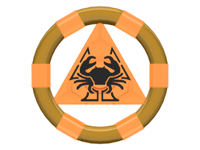LEGO® los onderdeel Ring Doorzichtig Oranje 87748pb01