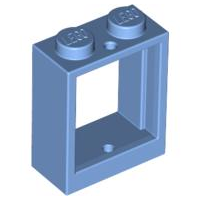 Plaatje in Gallery viewer laden, LEGO® los onderdeel Raamkozijn in kleur Medium Blauw 60592