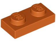 LEGO® los onderdeel Plaat Algemeen Donker Oranje 3023