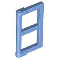 LEGO® los onderdeel Venster, Ruit en Luik Medium Blauw 60608
