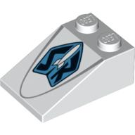 LEGO® los onderdeel Dakpan met Motief in kleur Wit 3298pb040