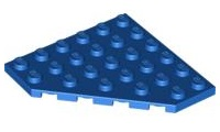 LEGO® los onderdeel Wig Plaat in kleur Blauw 6106