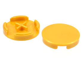 LEGO® los onderdeel Tegel Rond in kleur Parel Goud 4150