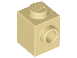 LEGO® los onderdeel Steen Aangepast in kleur Geelbruin 87087