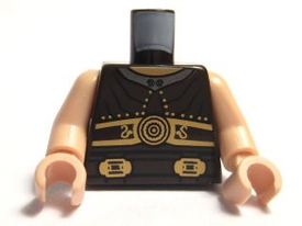LEGO® onderdeel Lijf met Motief Donker Bruin 973pb0645c01