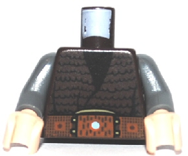 LEGO® onderdeel Lijf met Motief Donker Bruin 973pb0651c01