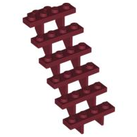 LEGO® los onderdeel Trap in kleur Donkerrood 30134