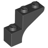 LEGO® los onderdeel Steen Boog in kleur Zwart 88292