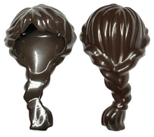 Plaatje in Gallery viewer laden, LEGO® los onderdeel Haar in kleur Donker Bruin 88286