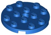 LEGO® los onderdeel Plaat Rond in kleur Blauw 60474