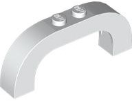 LEGO® los onderdeel Steen Boog in kleur Wit 6183