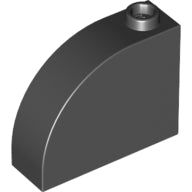 Plaatje in Gallery viewer laden, LEGO® los onderdeel Dakpan Gebogen in kleur Zwart 33243