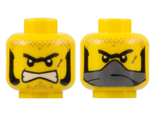 Plaatje in Gallery viewer laden, LEGO® los onderdeel Hoofd in kleur Geel 3626pb0444