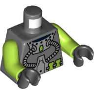 Plaatje in Gallery viewer laden, LEGO® Lijf met Motief Donker Blauwachtig Grijs 973pb0615c01