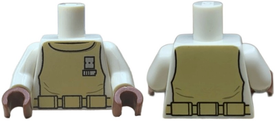 LEGO® los onderdeel Lijf met Motief Wit 973pb0604c01