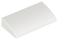 LEGO® los onderdeel Dakpan Gebogen in kleur Wit 88930