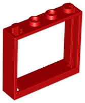 Plaatje in Gallery viewer laden, LEGO® los onderdeel Raamkozijn in kleur Rood 60594