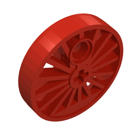 LEGO® los onderdeel Wiel in kleur Rood 85489a
