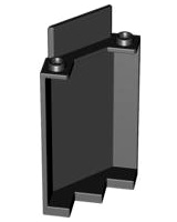 LEGO® los onderdeel Paneel in kleur Zwart 87421