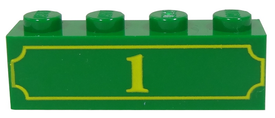 LEGO® los onderdeel Steen met Motief Groen 3010pb119