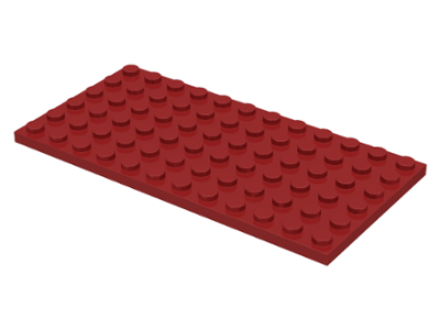 LEGO® los onderdeel Plaat Algemeen in kleur Donkerrood 3028