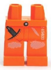LEGO® los onderdeel Benen met Motief Oranje 970c00pb0072