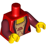 LEGO® los onderdeel Lijf met Motief Rood 973pb0732c01